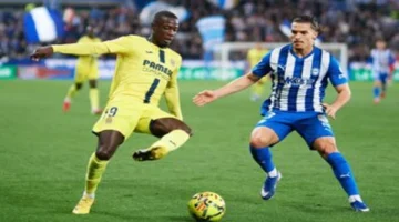 فياريال ينجو من الهزيمة باقتناص تعادل صعب أمام ضيفه فريق الافيس